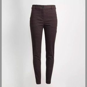 Loft High Waist Karen Plaid Skinny Preppy dark academia Ankle Pant size 6